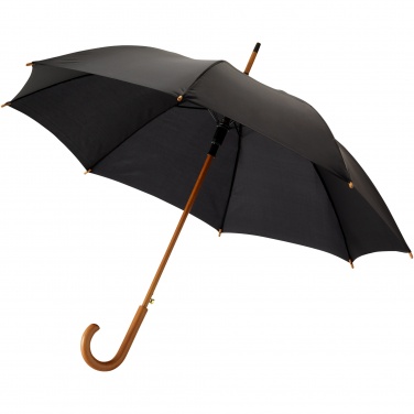 Logo trade business gifts image of: Kyle 23" auto open umbrella wooden shaft and handle