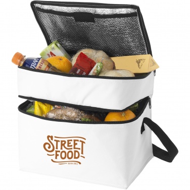 Logo trade corporate gift photo of: Oslo 2-zippered compartments cooler bag 13L