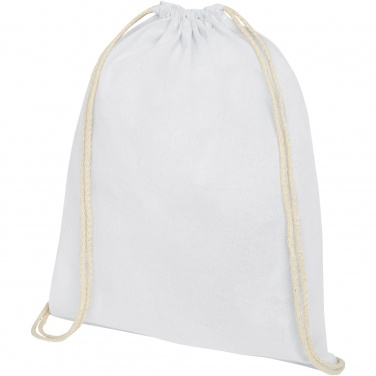 Logotrade corporate gift image of: Oregon 100 g/m² cotton drawstring bag 5L