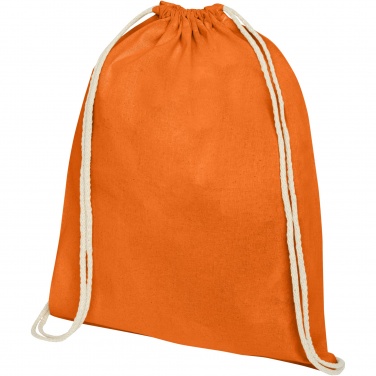 Logotrade promotional product picture of: Oregon 100 g/m² cotton drawstring bag 5L