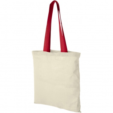 Logo trade promotional products picture of: Nevada 100 g/m² cotton tote bag coloured handles 7L