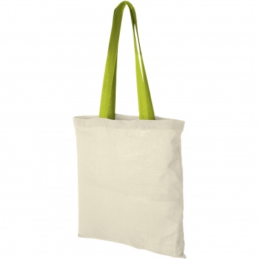 Logo trade promotional product photo of: Nevada 100 g/m² cotton tote bag coloured handles 7L