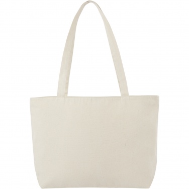 Logo trade promotional merchandise picture of: Ningbo 320 g/m² zippered cotton tote bag 15L