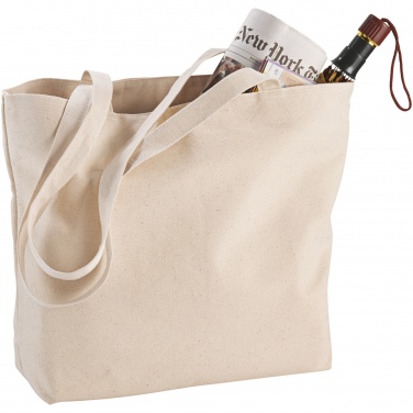 Logotrade promotional product image of: Ningbo 320 g/m² zippered cotton tote bag 15L