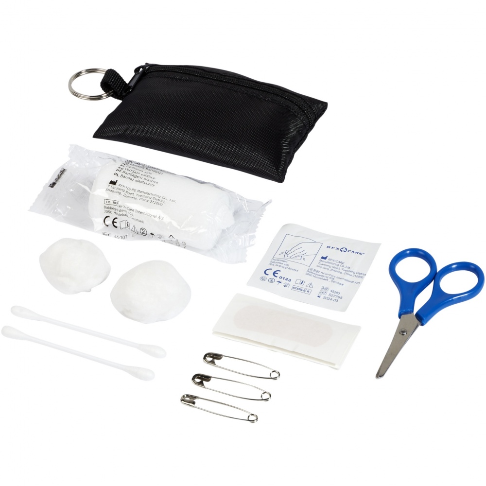 Logo trade corporate gifts picture of: Valdemar 16-piece first aid keyring pouch