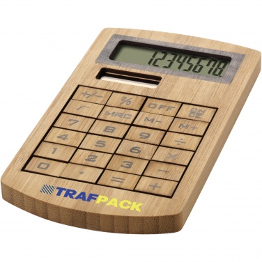 Logo trade corporate gifts picture of: Eugene calculator made of bamboo