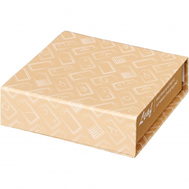 Logo trade promotional merchandise photo of: Leaf 5W bamboo and fabric wireless charging pad