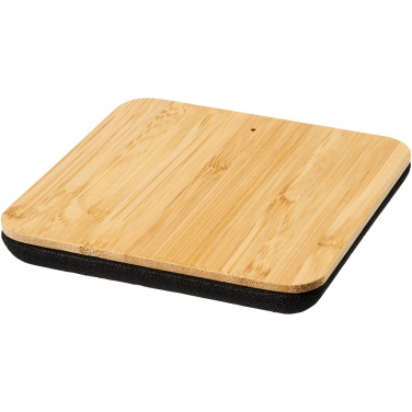 Logotrade business gifts photo of: Leaf 5W bamboo and fabric wireless charging pad
