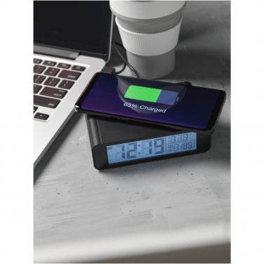 Logo trade promotional gift photo of: Seconds 5W wireless charging clock