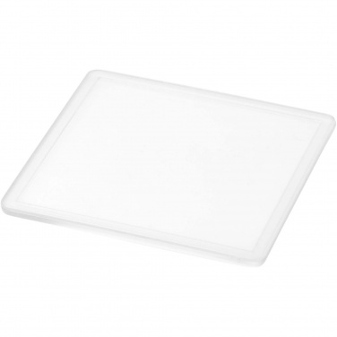 Logo trade promotional giveaway photo of: Ellison square plastic coaster with paper insert
