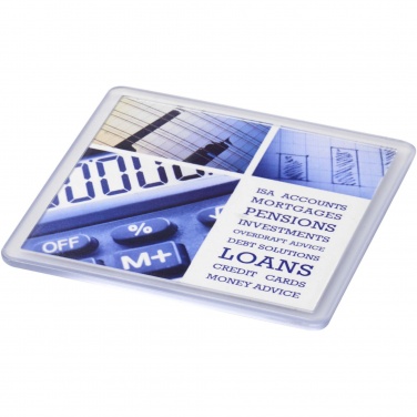 Logo trade corporate gifts picture of: Ellison square plastic coaster with paper insert