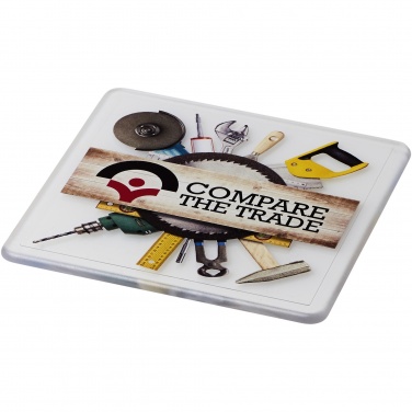 Logo trade promotional merchandise picture of: Renzo square plastic coaster