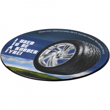 Logotrade advertising product picture of: Brite-Mat® round coaster with tyre material