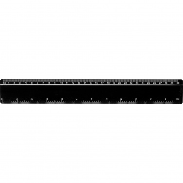 Logo trade promotional products image of: Terran 30 cm ruler from 100% recycled plastic