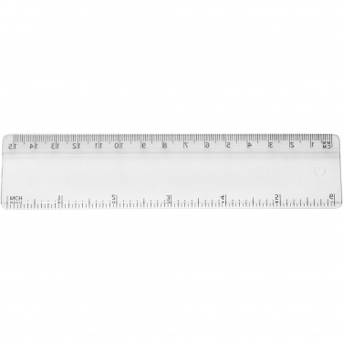 Logo trade promotional gifts image of: Renzo 15 cm plastic ruler