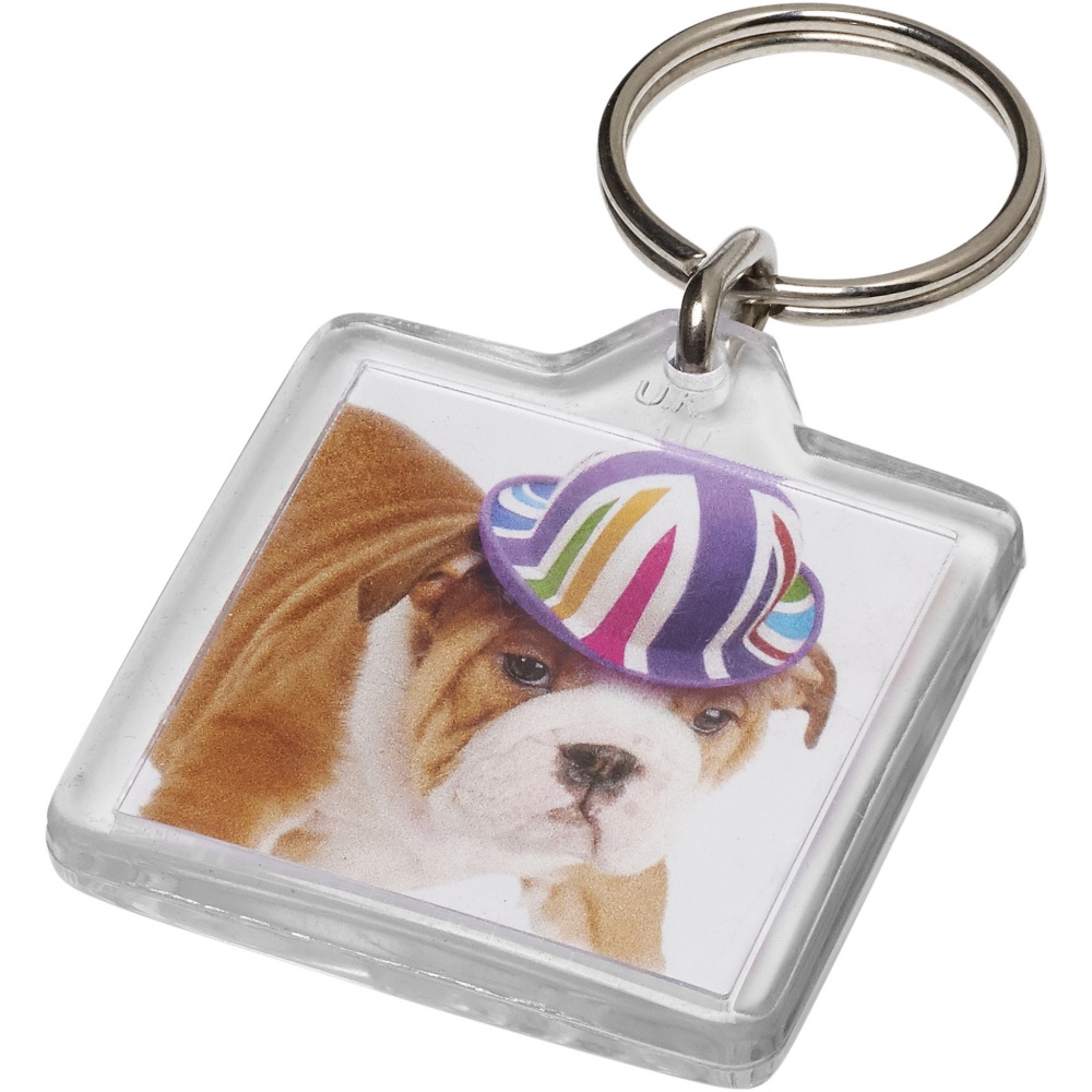 Logo trade promotional gifts image of: Vial U1 square keychain