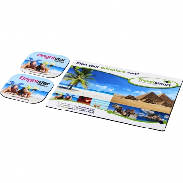 Logotrade promotional item picture of: Brite-Mat® mouse mat and coaster set combo 3