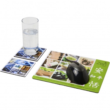 Logotrade promotional item image of: Q-Mat® mouse mat and coaster set combo 3
