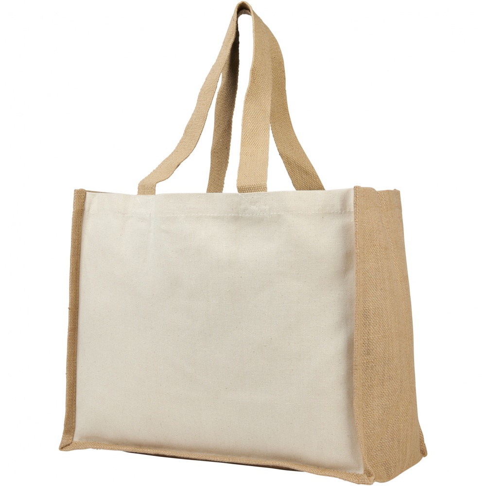 Logotrade promotional gifts photo of: Varai 320 g/m² canvas and jute shopping tote bag 23L