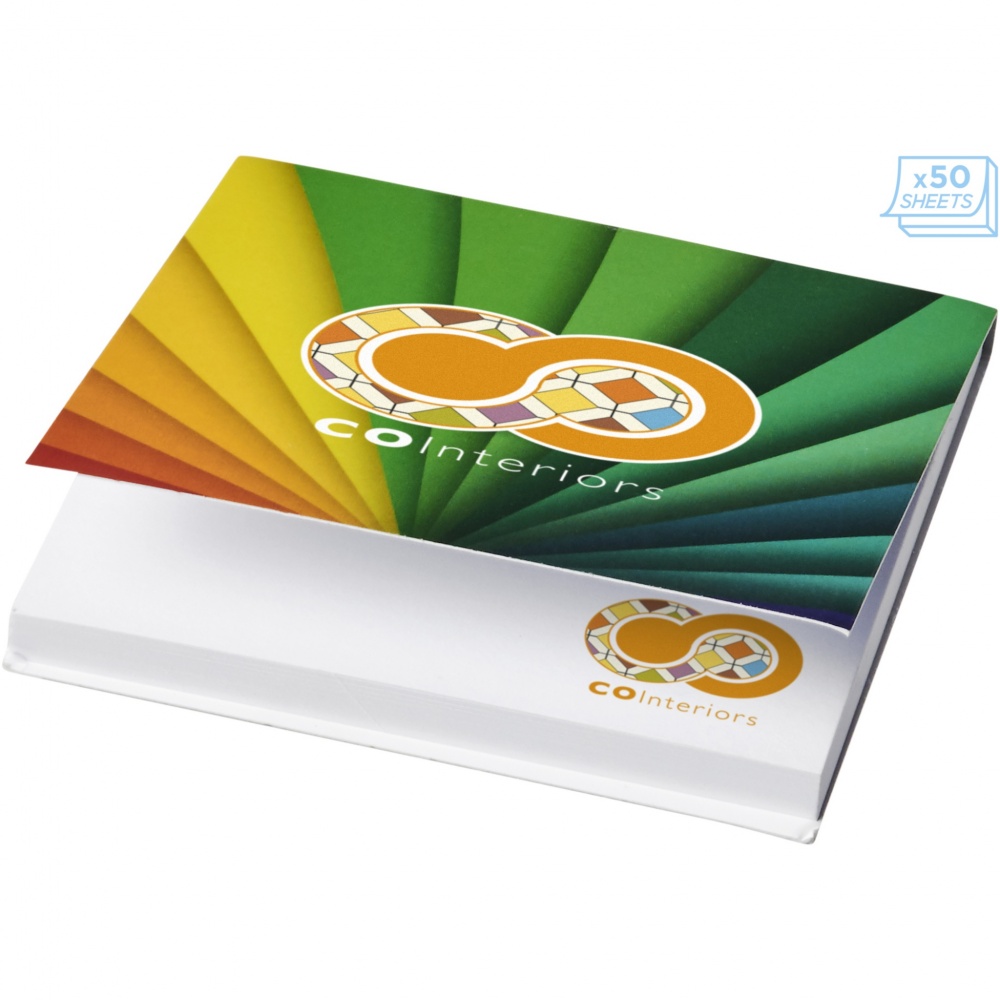Logo trade promotional products picture of: Sticky-Mate® soft cover squared sticky notes 75x75mm