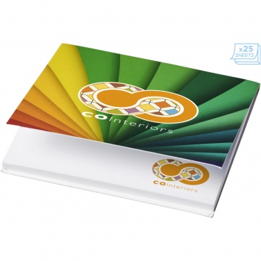 Logo trade promotional gift photo of: Sticky-Mate® soft cover squared sticky notes 75x75mm