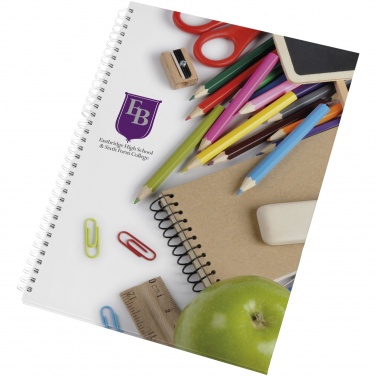 Logo trade promotional merchandise image of: Wire-o A4 notebook hard cover