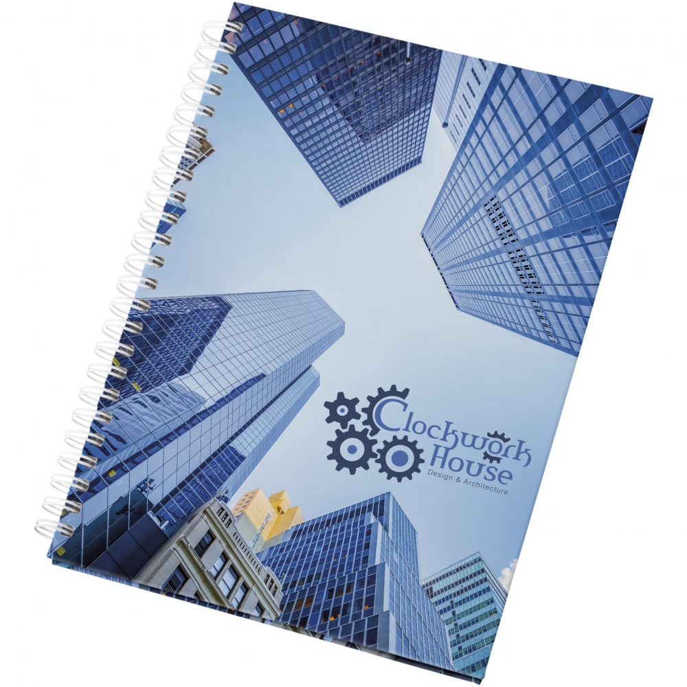 Logo trade business gift photo of: Wire-o A5 notebook hard cover