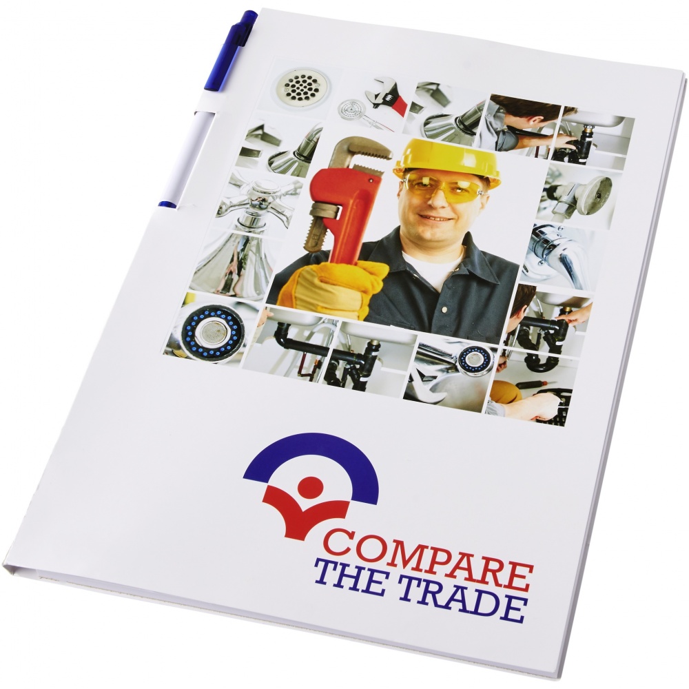 Logotrade promotional item image of: Essential conference pack A4 notepad and pen