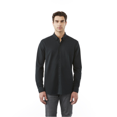 Logo trade promotional merchandise photo of: Bigelow long sleeve men's pique shirt