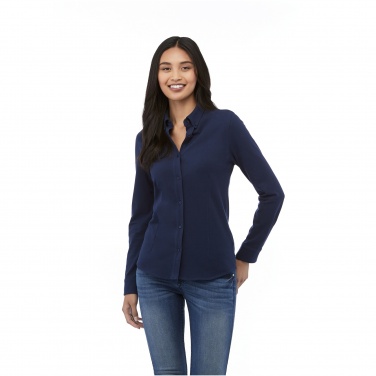 Logo trade corporate gifts image of: Bigelow long sleeve women's pique shirt