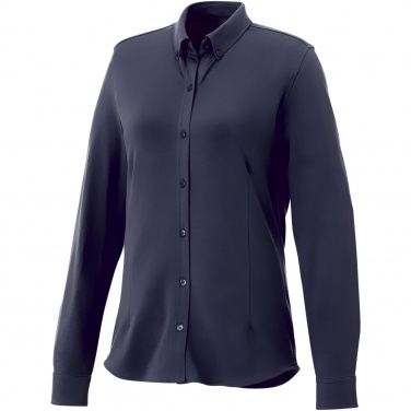 Logo trade promotional giveaways image of: Bigelow long sleeve women's pique shirt