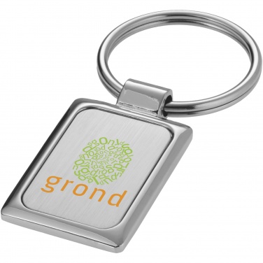 Logo trade promotional item photo of: Sergio rectangular metal keychain