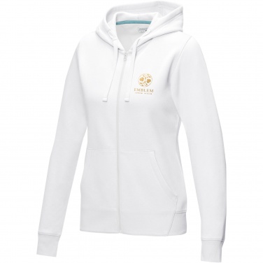 Logotrade advertising product image of: Ruby women’s organic recycled full zip hoodie