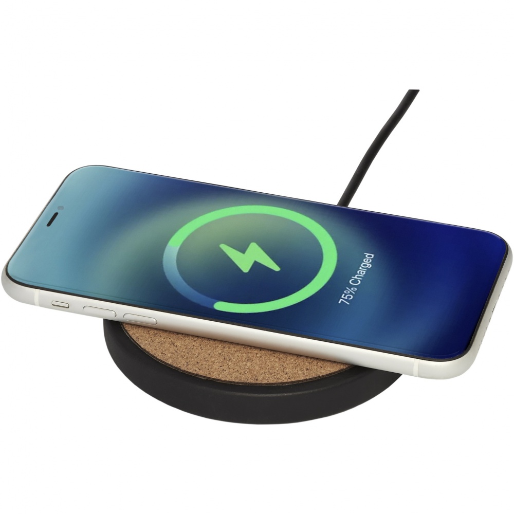 Logotrade business gifts photo of: Kivi 10W limestone/cork wireless charging pad