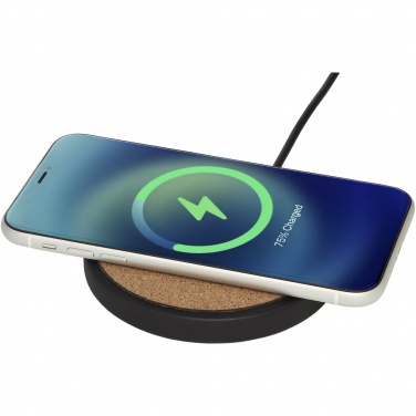 Logo trade corporate gifts picture of: Kivi 10W limestone/cork wireless charging pad