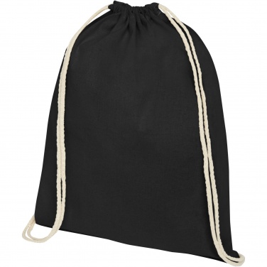 Logo trade advertising products picture of: Oregon 140 g/m² cotton drawstring bag 5L