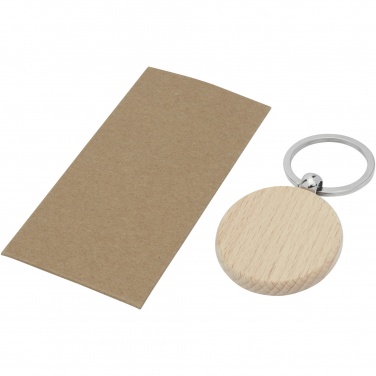 Logotrade promotional giveaways photo of: Giovanni beech wood round keychain
