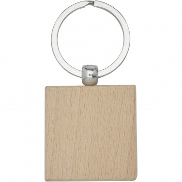 Logotrade promotional products photo of: Gioia beech wood squared keychain