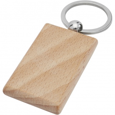 Logotrade promotional merchandise photo of: Gian beech wood rectangular keychain