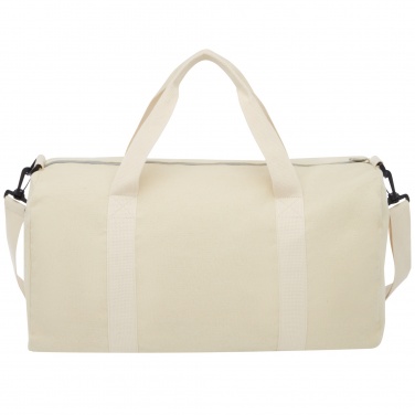 Logo trade promotional giveaways image of: Pheebs 450 g/m² recycled cotton and polyester duffel bag 24L