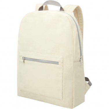 Logo trade promotional items image of: Pheebs 450 g/m² recycled cotton and polyester backpack 10L