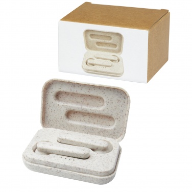 Logo trade promotional giveaway photo of: Nantai wheat straw True Wireless earbuds