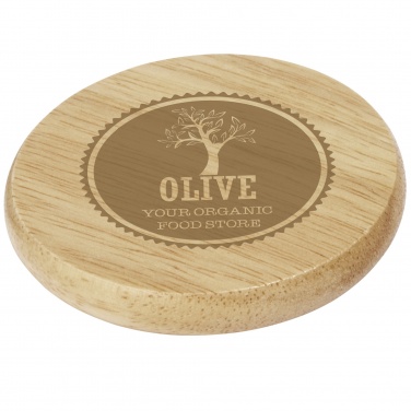 Logo trade promotional items image of: Scoll wooden coaster with bottle opener