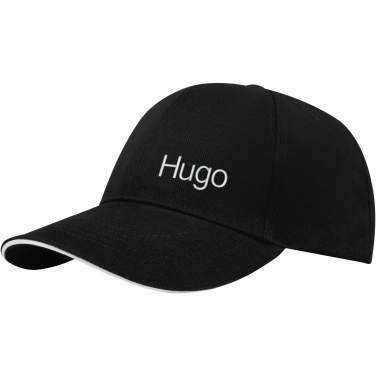 Logo trade promotional gift photo of: Topaz 6 panel GRS recycled sandwich cap