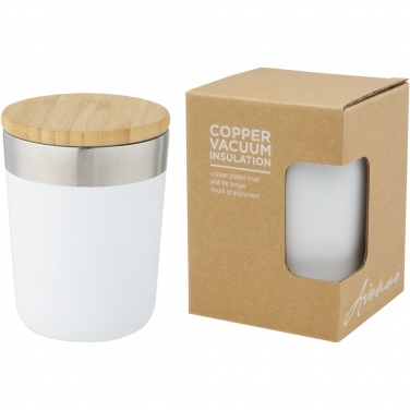 Logotrade promotional product picture of: Lagan 300 ml stainless steel tumbler with bamboo lid