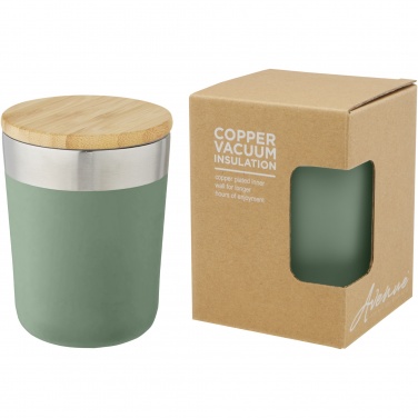 Logo trade corporate gift photo of: Lagan 300 ml stainless steel tumbler with bamboo lid