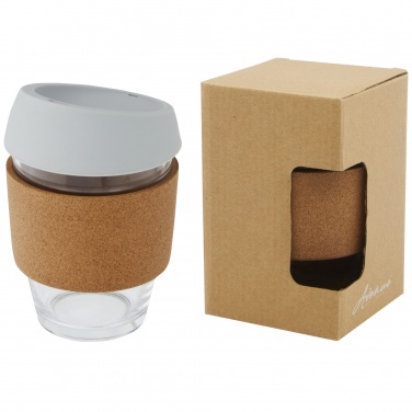 Logotrade promotional product picture of: Lidan 360 ml borosilicate glass tumbler with silicone lid