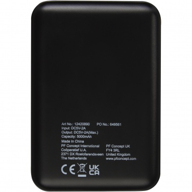 Logo trade advertising product photo of: Gleam 5000 mAh ultra slim light-up power bank