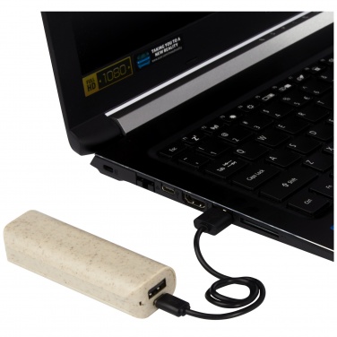 Logo trade advertising products picture of: Yoko 1200mAh wheat straw power bank