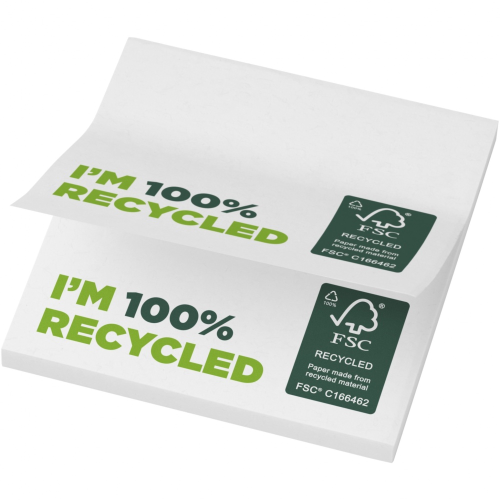 Logo trade promotional products image of: Sticky-Mate® recycled sticky notes 75 x 75 mm